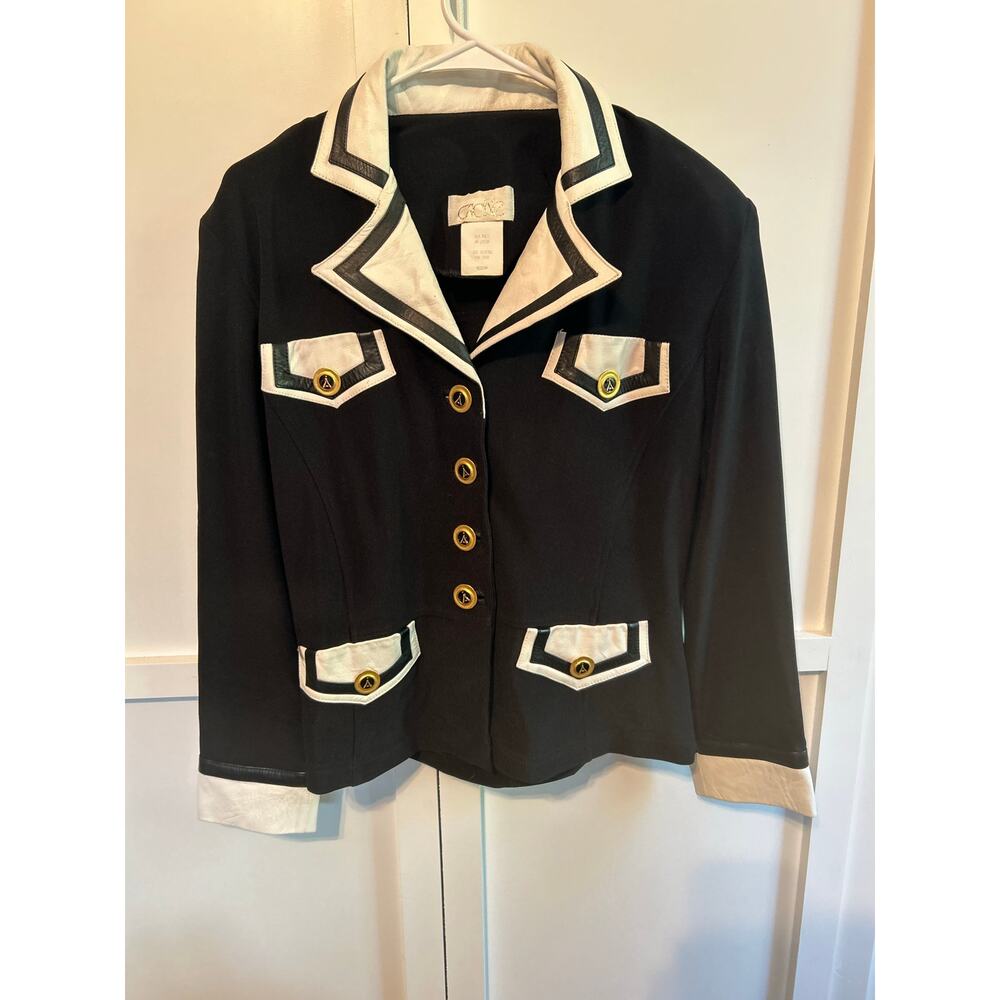 Vintage Cache Leather Detail Jacket Medium